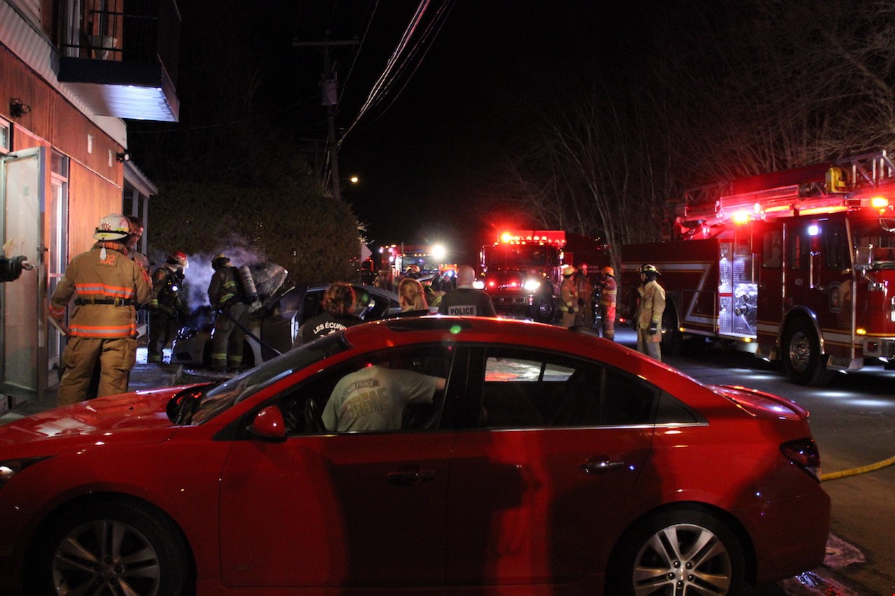 Incendie d’un véhicule sur la rue Greenlay Sud