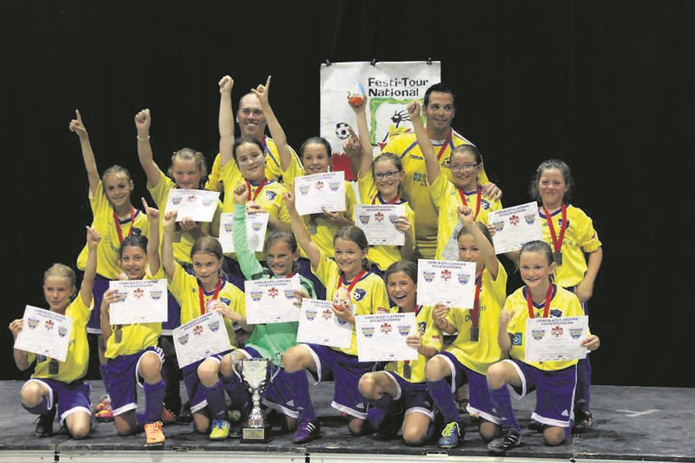 Championnes U10F à Magog, le 6 juillet.