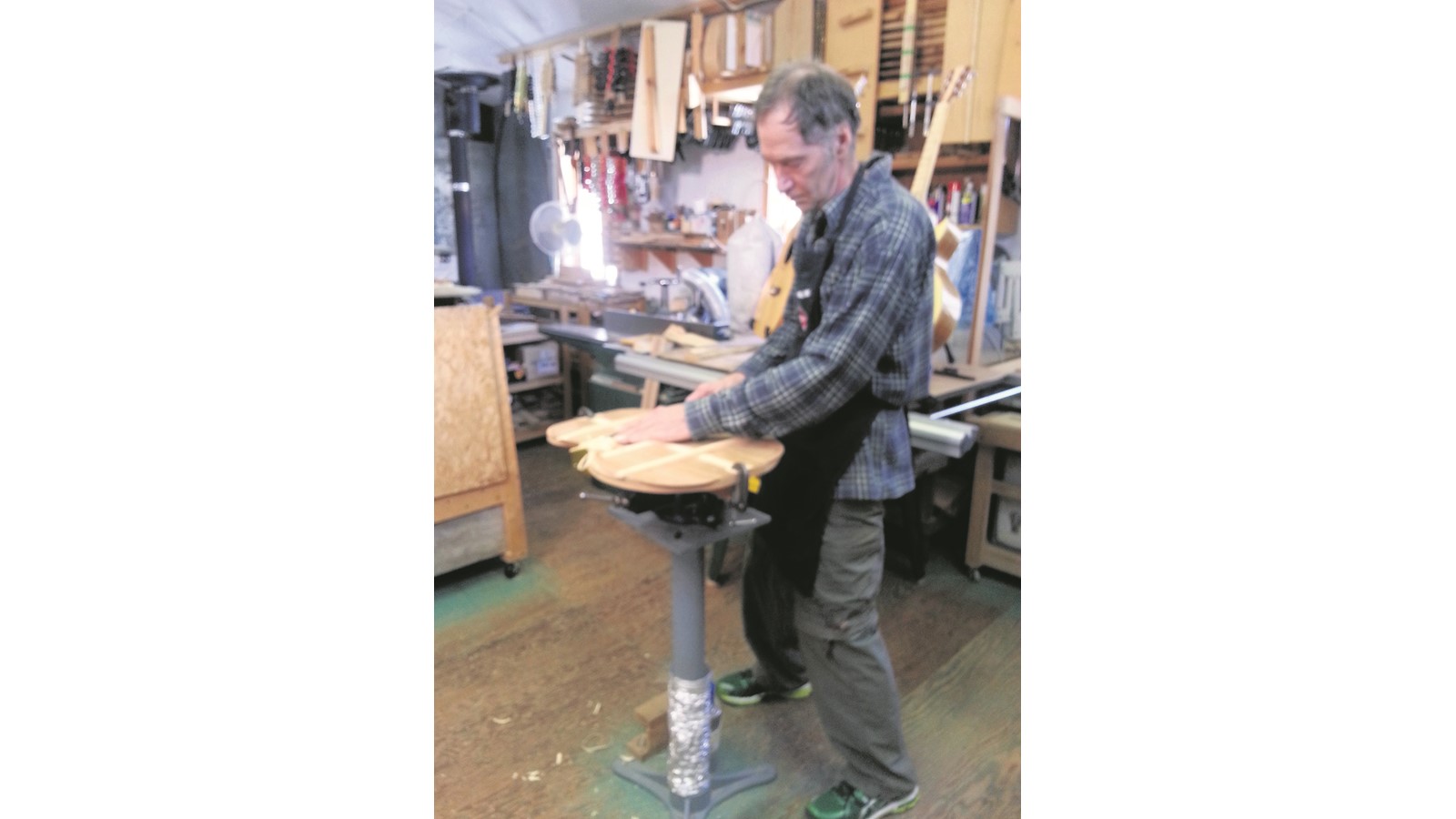 Marc Saumier dans son atelier.