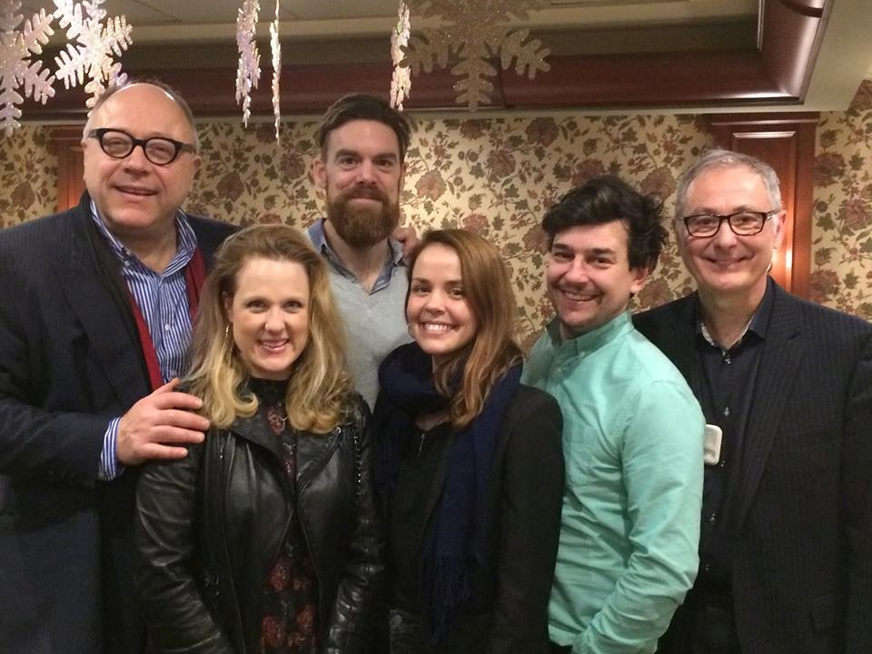 Jean-Bernard Hébert, Marie-Soleil Dion, Jean-Léon Rondeau, Noémie O’Farelle, Maxime Tremblay et Sébastien Dodge, l’auteur et metteur en scène étaient réunis annoncer la présentation de cette pièce tout en faisant une courte lecture de celle-ci. (Photo-gracieuseté Manon Toupin)