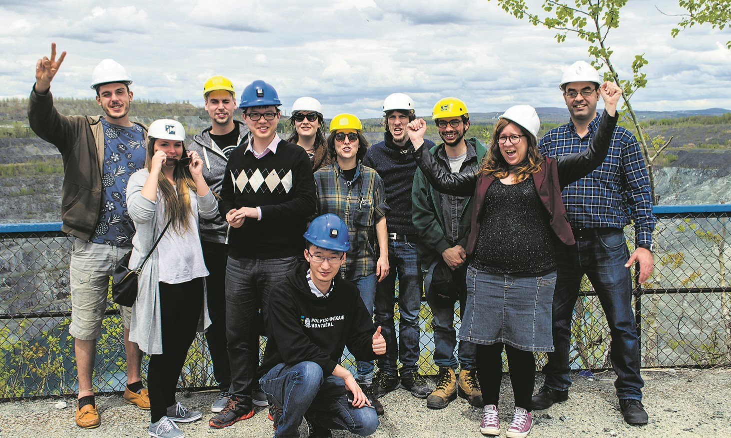 Les participants lors de la visite de la Mine Jeffrey.