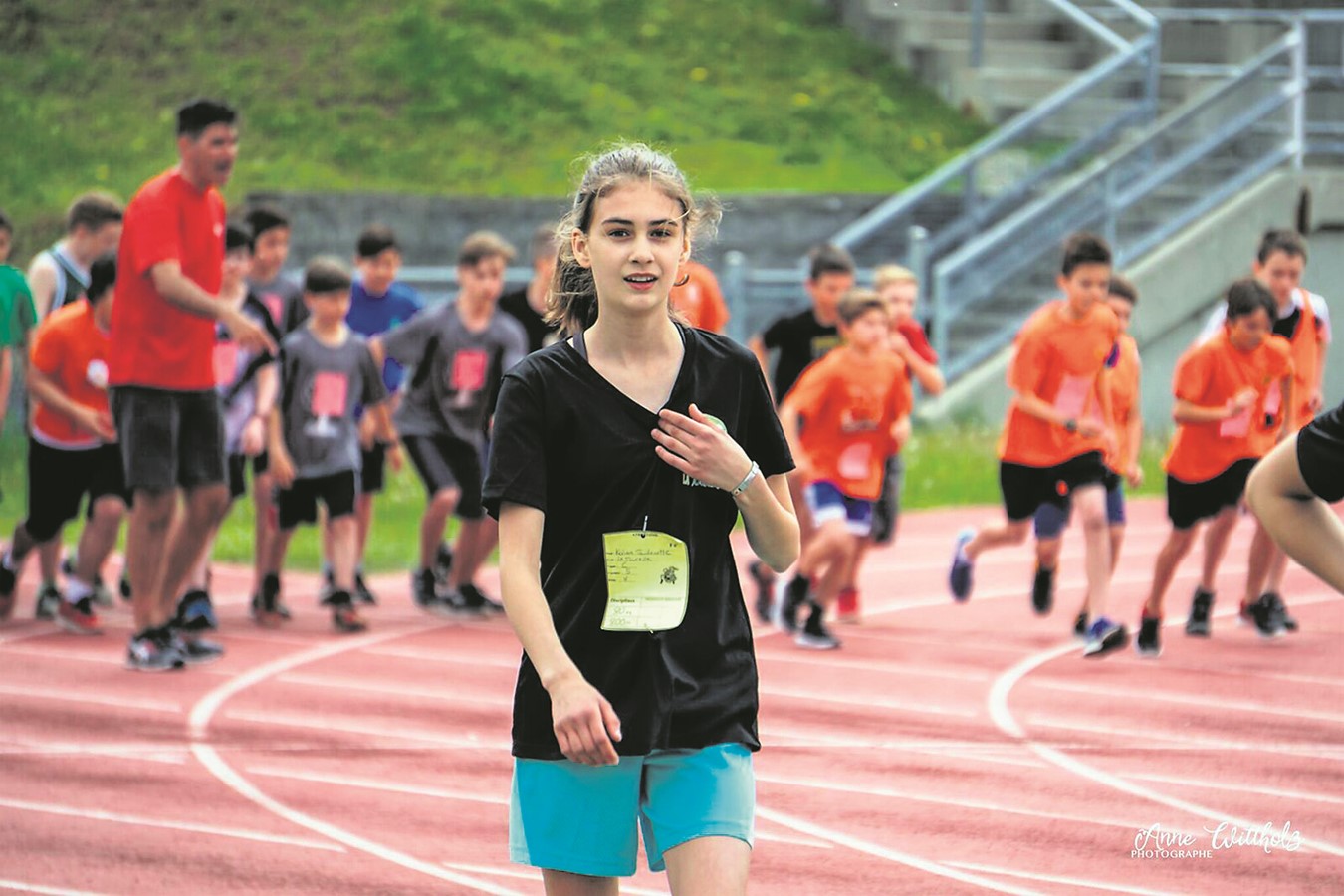 Kaïna Guillemette, détentrice du record en sprint 80 m.