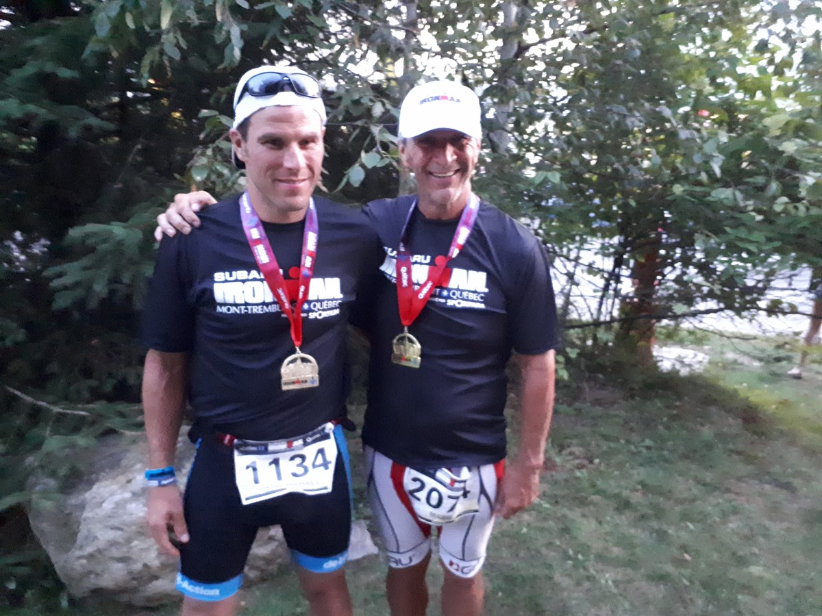Jean-Mathieu et Marco Tardif ont tous deux participé au Ironman du Mont Tremblant en août dernier.