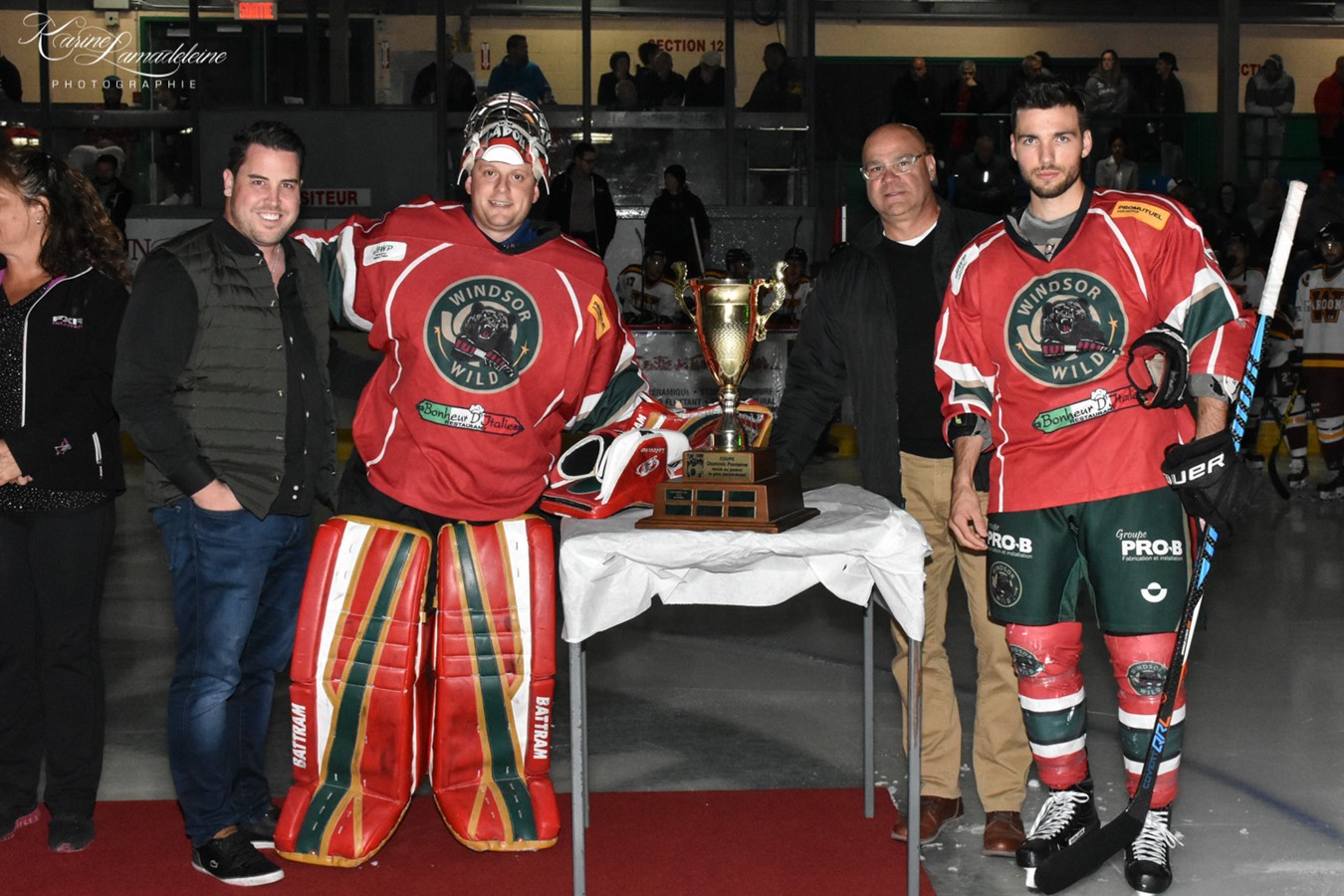 Le trophée Dominic-Fontaine à Alexandre Durette et Kevin Ladouceur qui méritent les honneurs pour les mois de janvier et février.