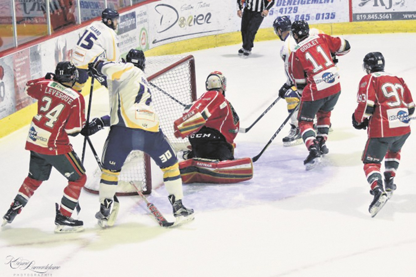 Le Desjardins-Wild a subi un revers de 4-0 contre le Mécanarc à Donnacona. Il a cependant été en mesure de gagner le soir suivant à Plessisville en date de 8 décembre. (Photo : Karine Lamadeleine)