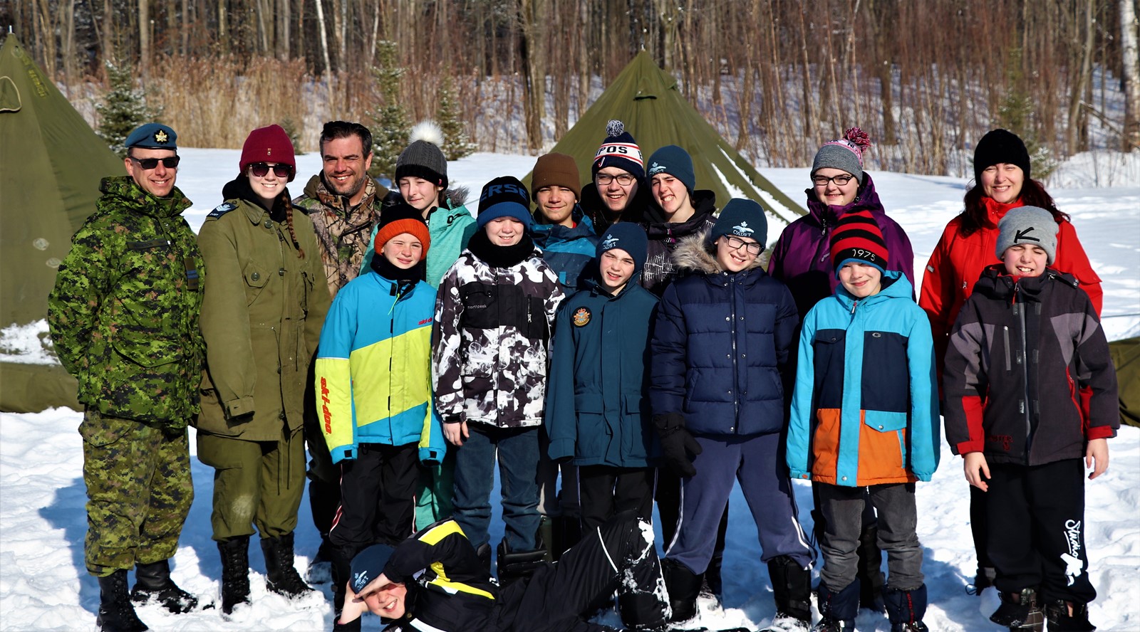 Les Cadets de l’Air d’Asbestos-Danville en survie d’hiver