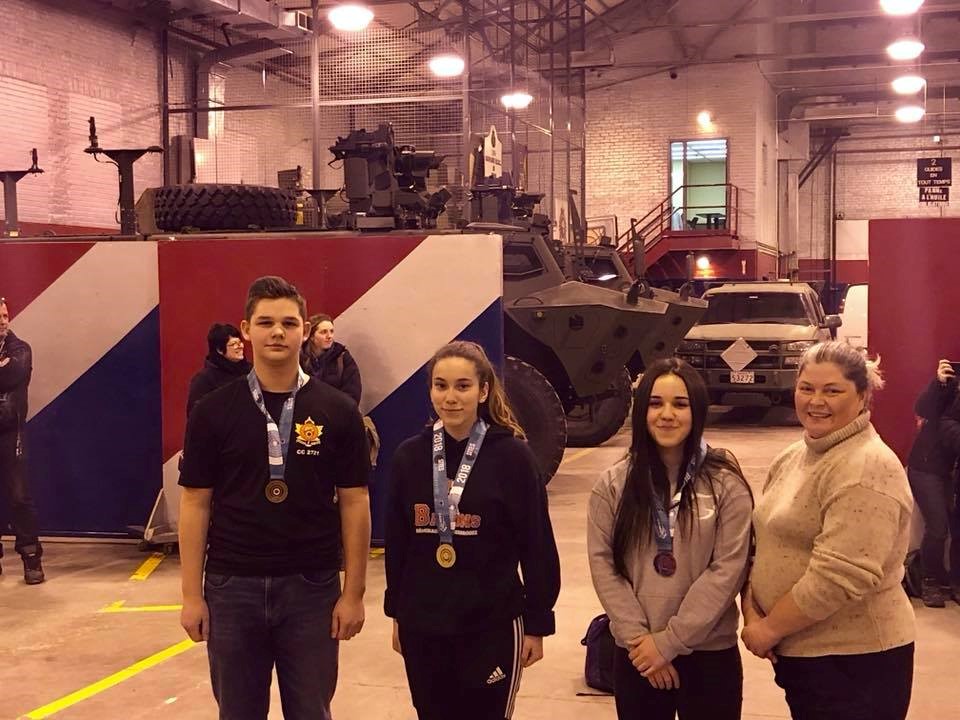 Les cadets médaillés de la classe junior.