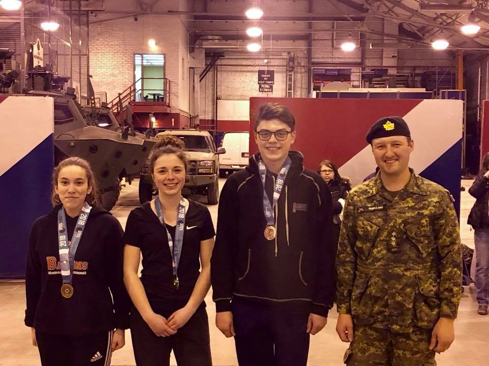 Les cadets médaillés de la classe ouverte.
