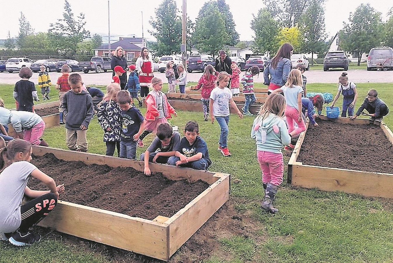 Un jardin pour des élèves de l’école primaire anglophone ADS