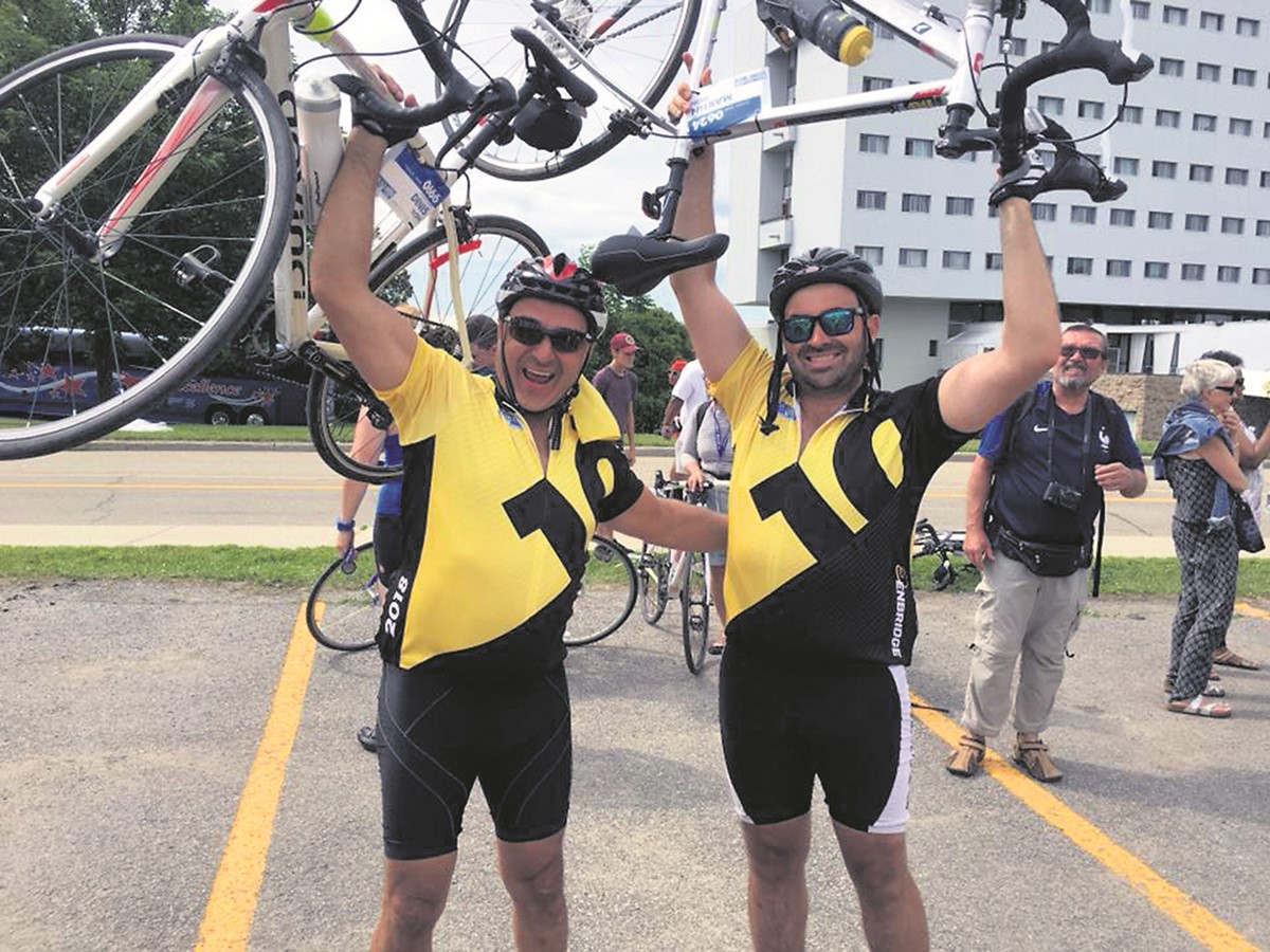 Participation de Denis et Martin Dion lors du Cycle-Défi