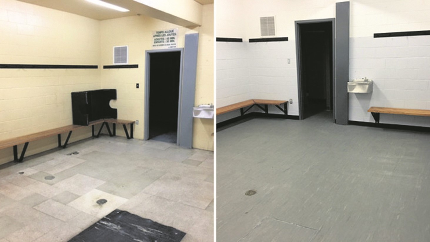 Des vestiaires revampés au Centre sportif J.A.-Lemay.