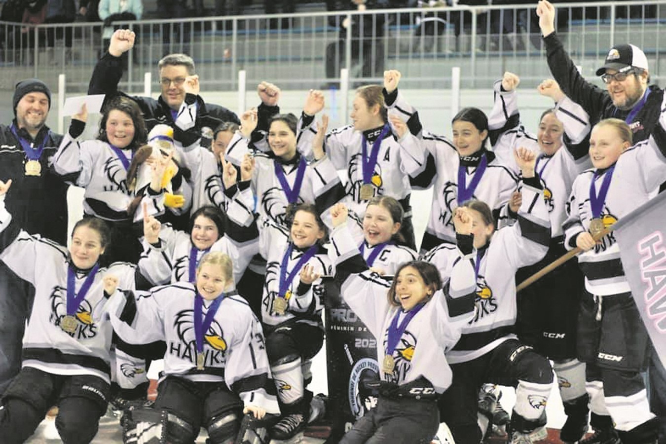 Pee Wee A: John-David Hamel, adjoint, Benoît Filteau.