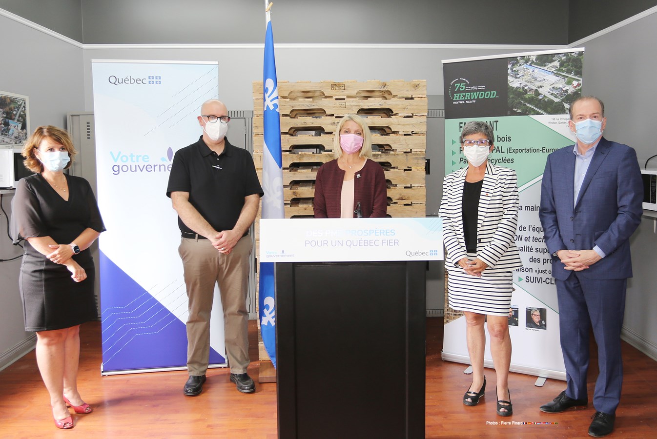 Guylaine Mathieu, Jason Wheeler, Lucie Lecours, Sylvie Bureau, et André Bachand.