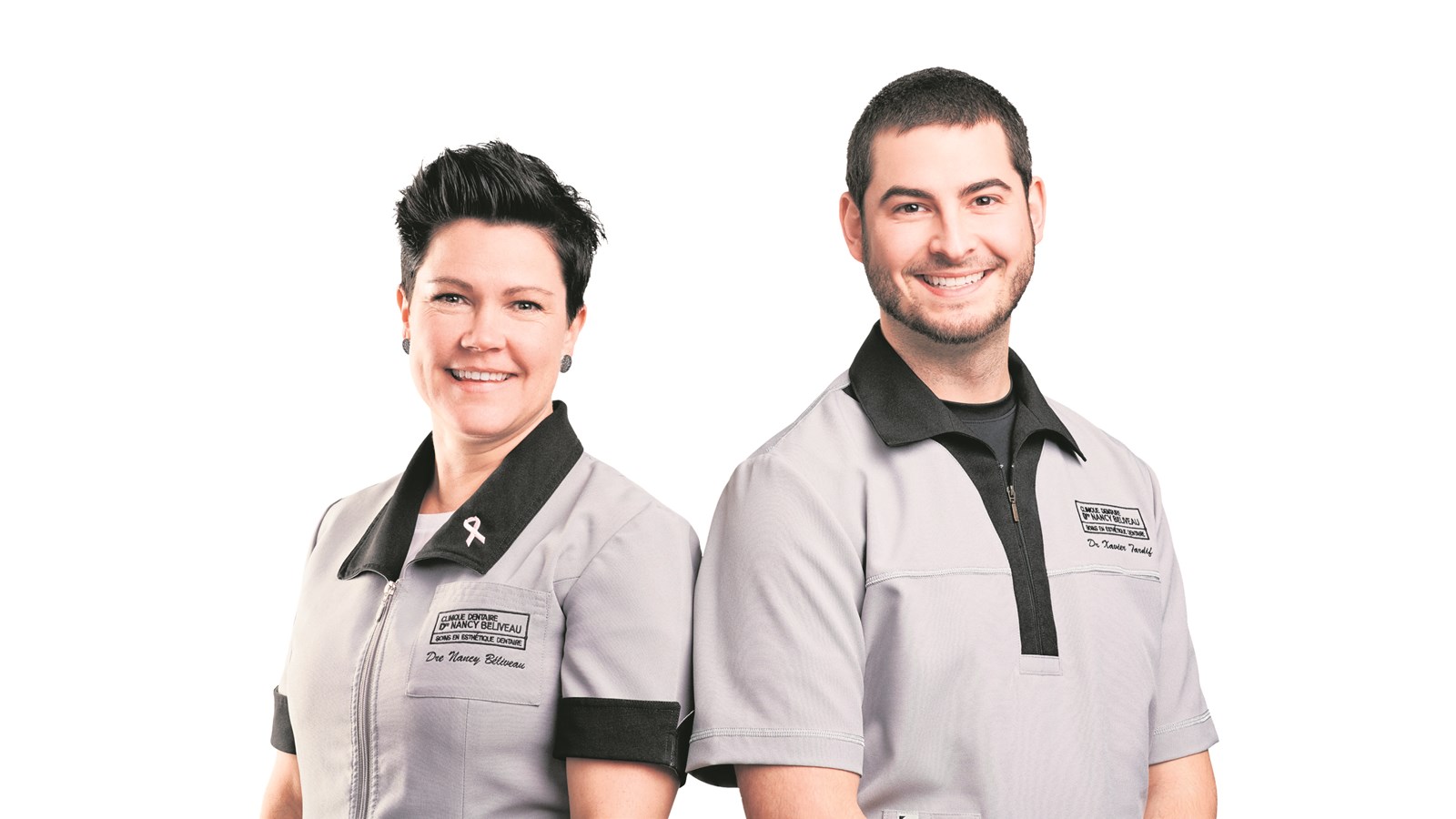 Les dentistes Nancy Béliveau et Xavier Tardif, de la Clinique dentaire Windsor.