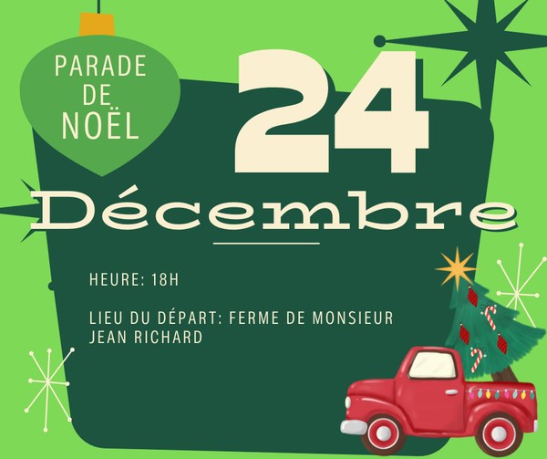 Parade de Noël à Wotton le 24 décembre