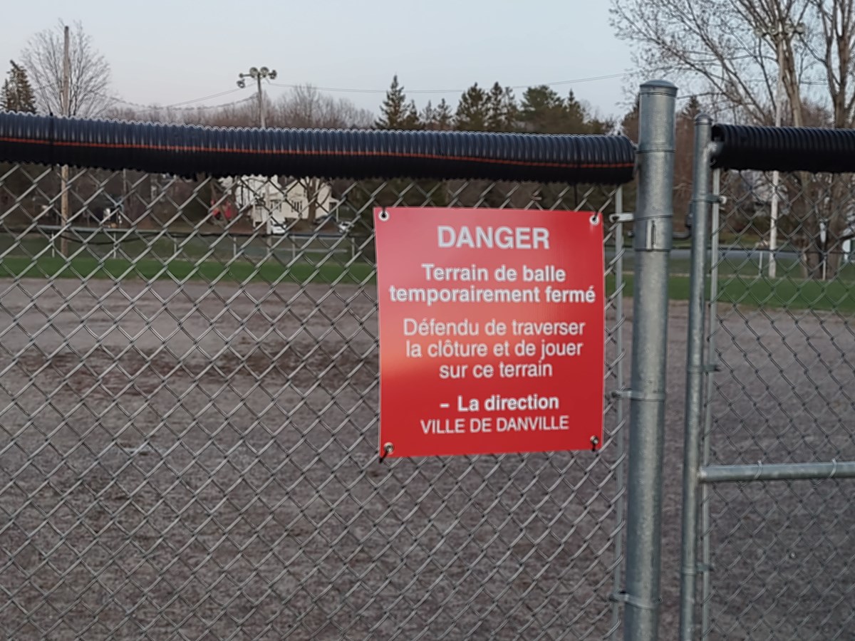 Le terrain de balle de Danville sera inaccessible en début de saison