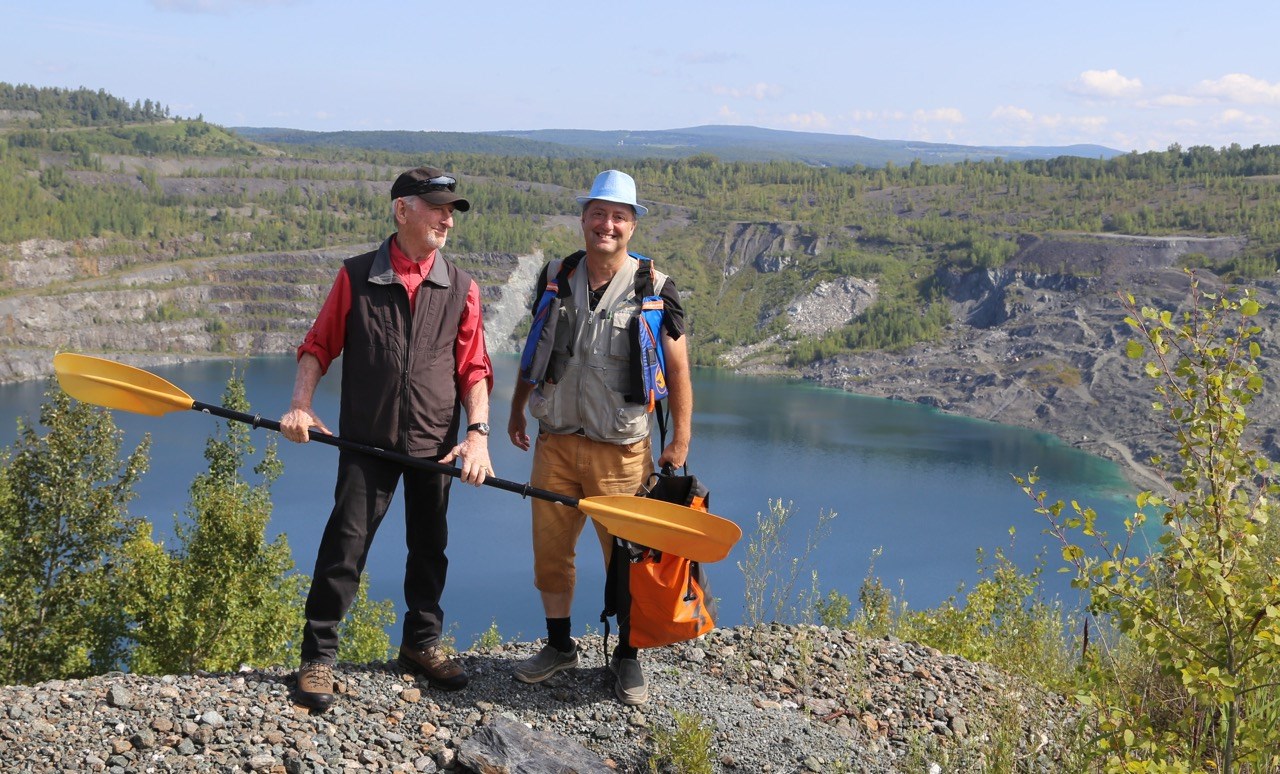 Guides de la Mine Jeffrey en Kayak : Bernard Coulombe et David Martel.