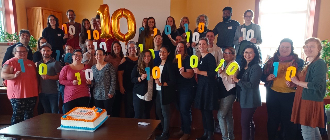 On a profité de l’occasion pour souligner le 10e anniversaire de Valfamille.