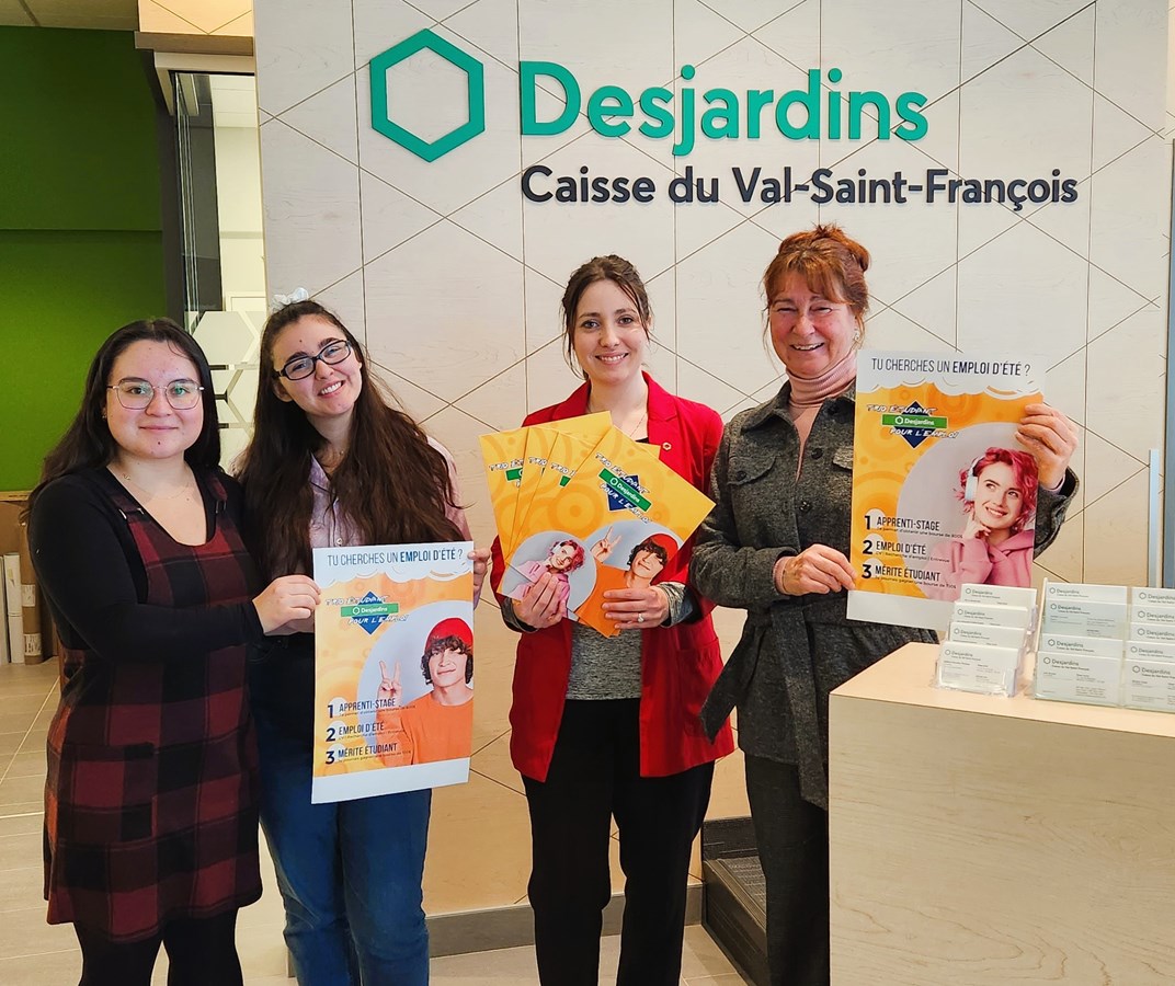 Lancement du trio étudiant Desjardins pour l’emploi dans le Val-Saint-François