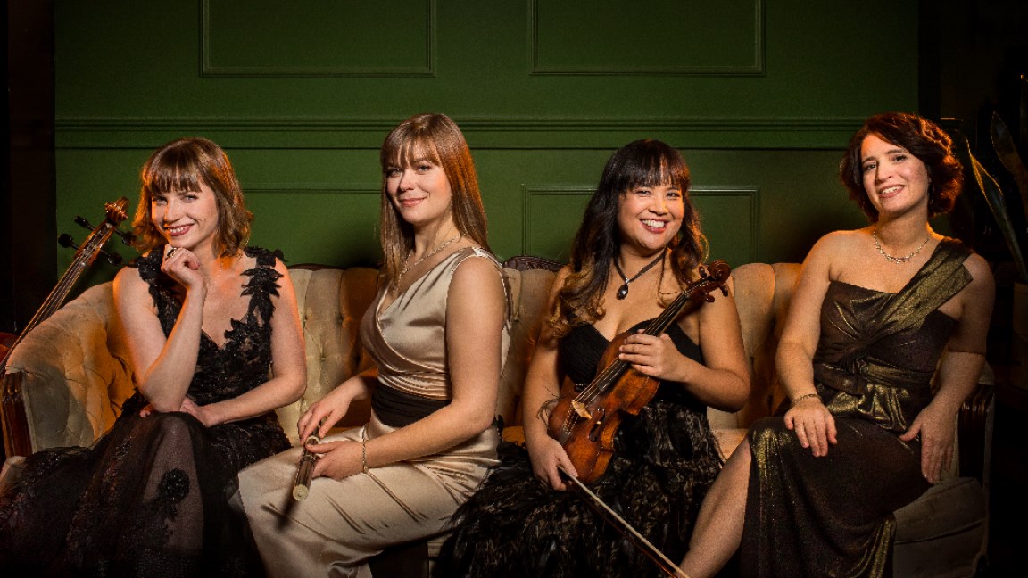 L’ensemble Infusion Baroque composé d’Andrea Stewart, Alexa Raine-Wright, Sallynee Amawat et Rona Sadler (absente le 30 juillet)