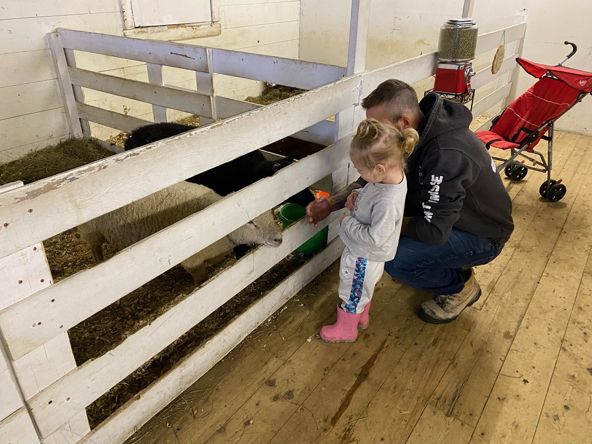 La petite ferme attire toujours bon nombre de personnes.