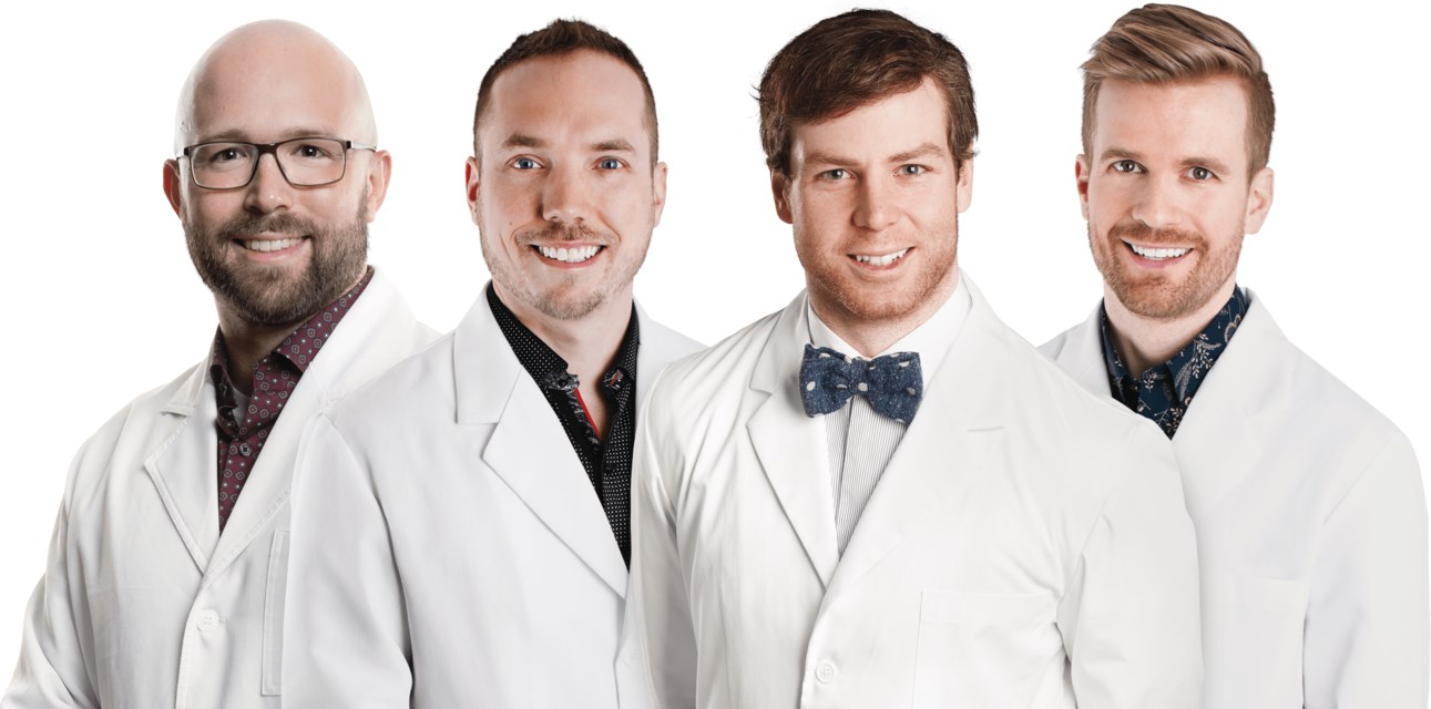 Martin Chaput-Tanguay, Marc-Étienne Cloutier, David Rousseau et Marc-Antoine Fortin.