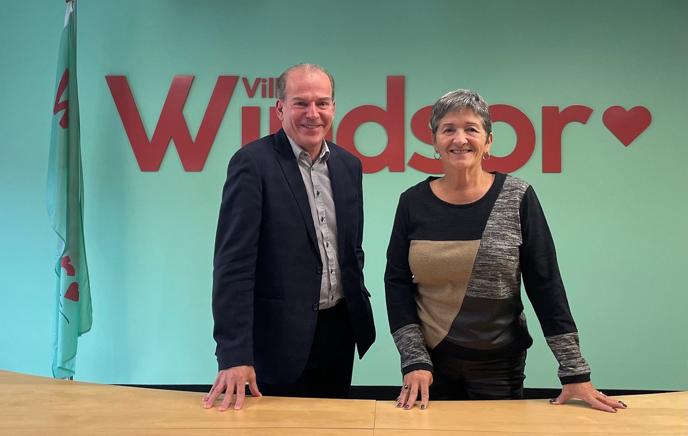 André Bachand, député de Richmond à l’Assemblée nationale, et Sylvie Bureau, mairesse de Windsor, étaient très heureux de cette subvention de 100 000 $.