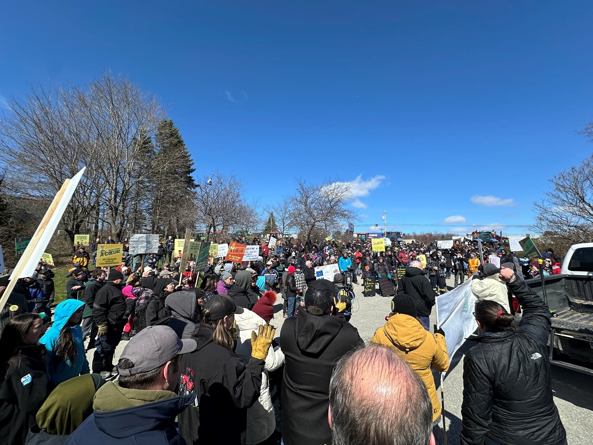 Ils étaient nombreux à la manifestation de l’UPA, dont plusieurs, provenant de la circonscription électorale de Richmond.