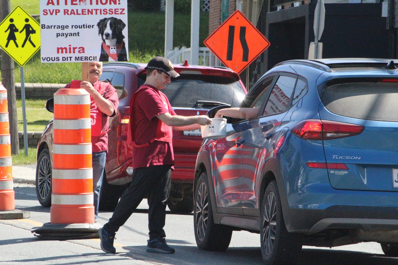 Le barrage routier s’est déroulé le vendredi 31 mai à l’intersection de la rue Saint-Georges et de la 5e avenue à Windsor.