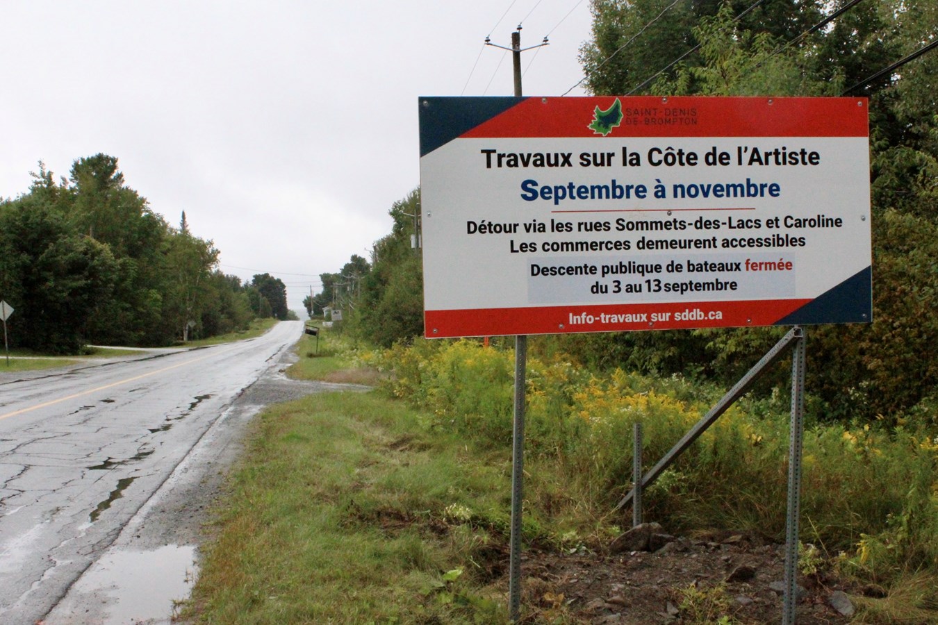 Les commerces demeurent accessibles pendant les travaux qui débuteront à la hauteur du stationnement de la Brasserie Lac Brompton, pour ensuite se déplacer peu à peu vers la route 222.