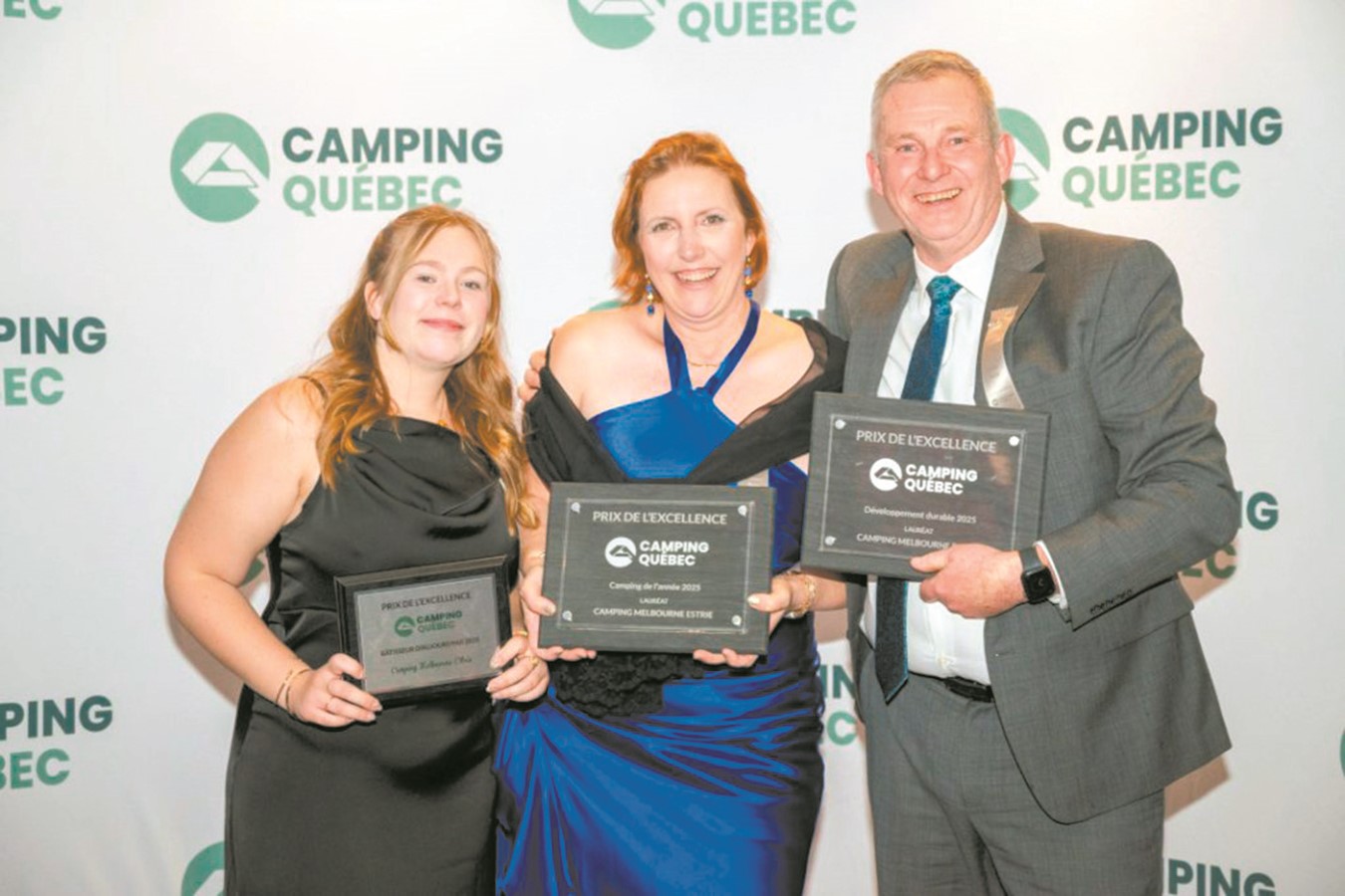 Le camping Melbourne Estrie a gagné trois prix, dont celui du Camping de l’année.