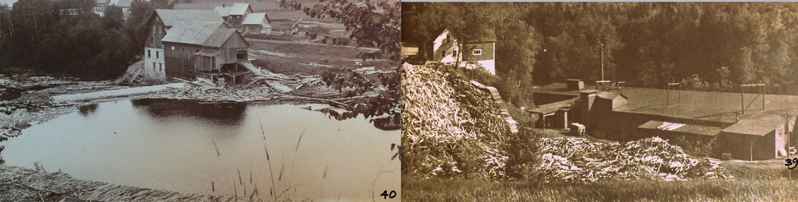 Une page d’histoire de la rivière Nicolet et de ses moulins à scies et du moulin de pâte à papier. Le moulin de Mr. Hanning et le moulin de la Lotbinière Pulp