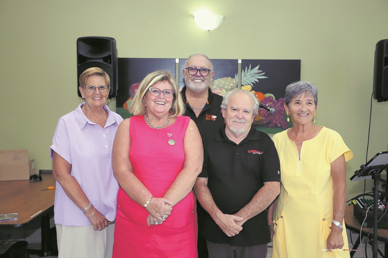 Solange Richard, Diane Nadeau, Raphaël Francoeur, Gaétan Graveline et Sylvie Bureau.