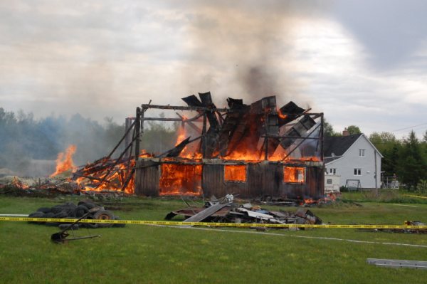 Pratique d'incendie à Saint-François-Xavier-de-Brompton