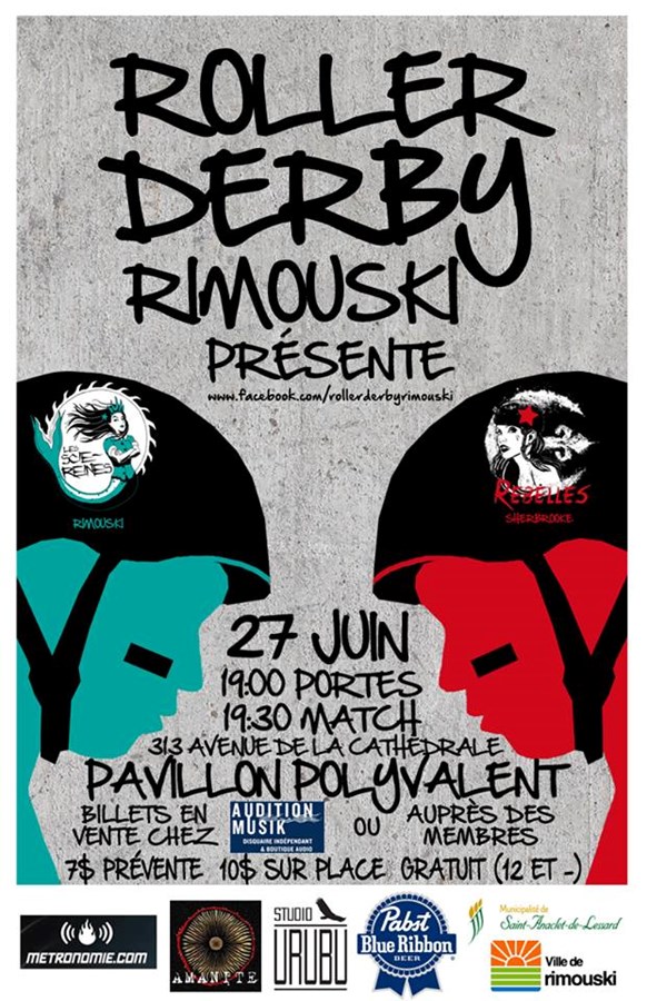 Roller Derby féminin à Rimouski ce samedi 