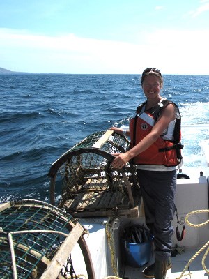Une étudiante de l'UQAR sur la piste des homards 