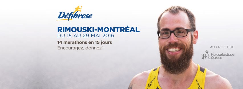 Un rimouskois courra 14 marathons en 15 jours pour la fibrose kystique 