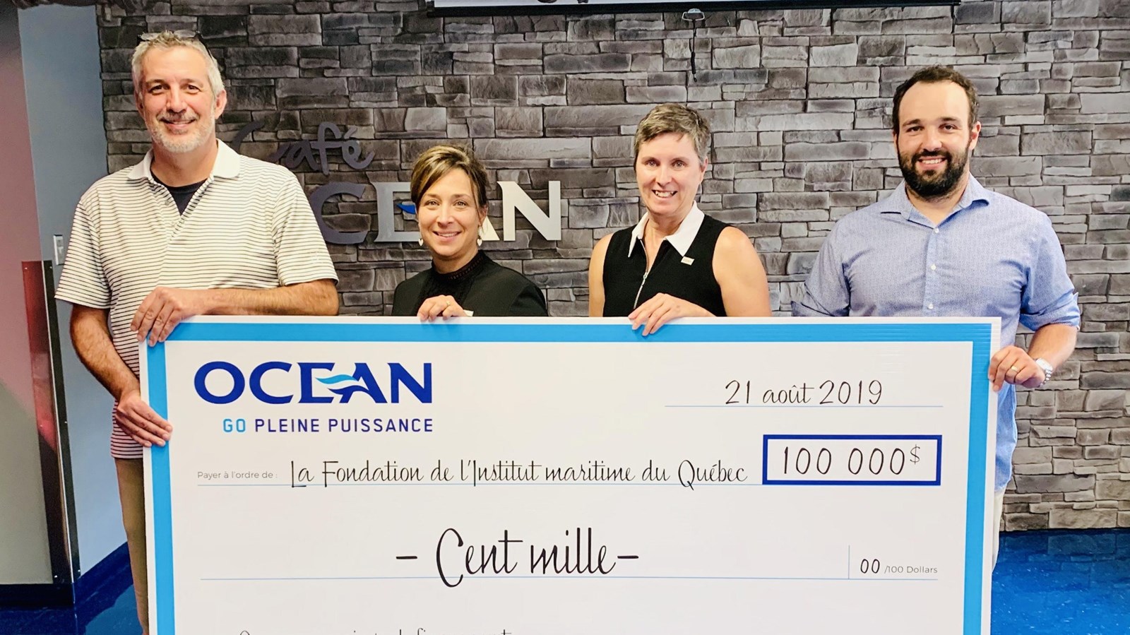  Un don de 100 000 $ du Groupe Océan pour le développement des métiers de l'industrie maritime