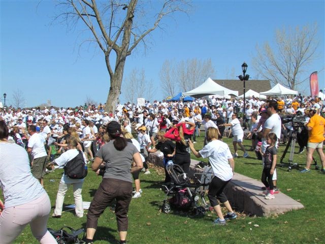 Une période de réchauffement avant la marche.