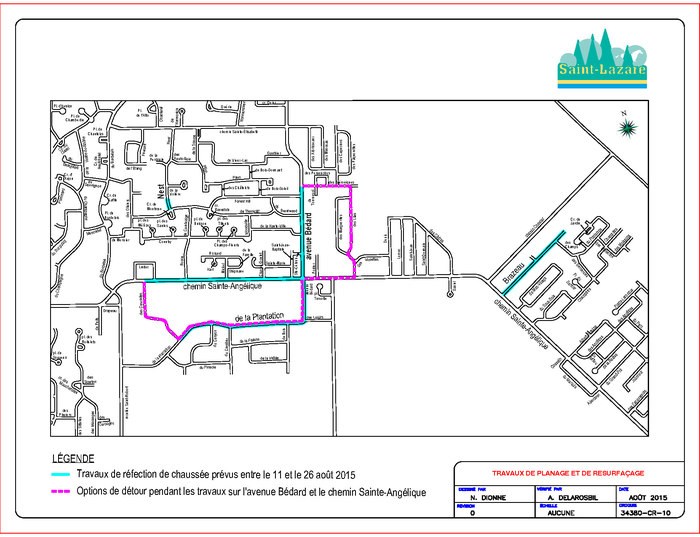 Travaux de planage et de resurfaçage à Saint-Lazare