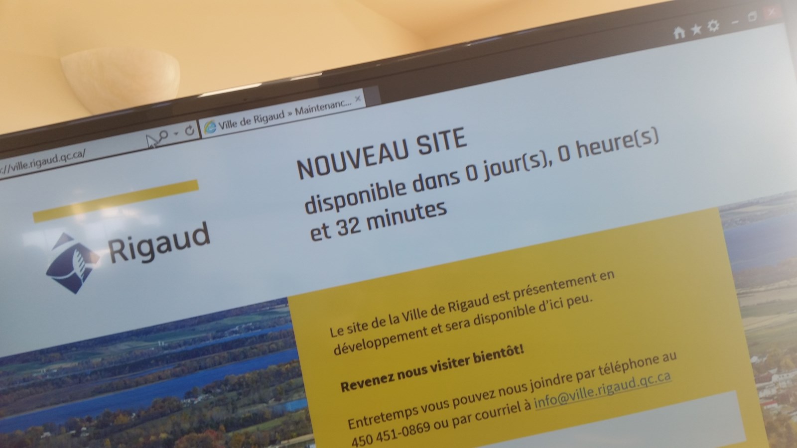 La Ville de Rigaud prend un vrai virage Web et nous présente sa nouvelle image!