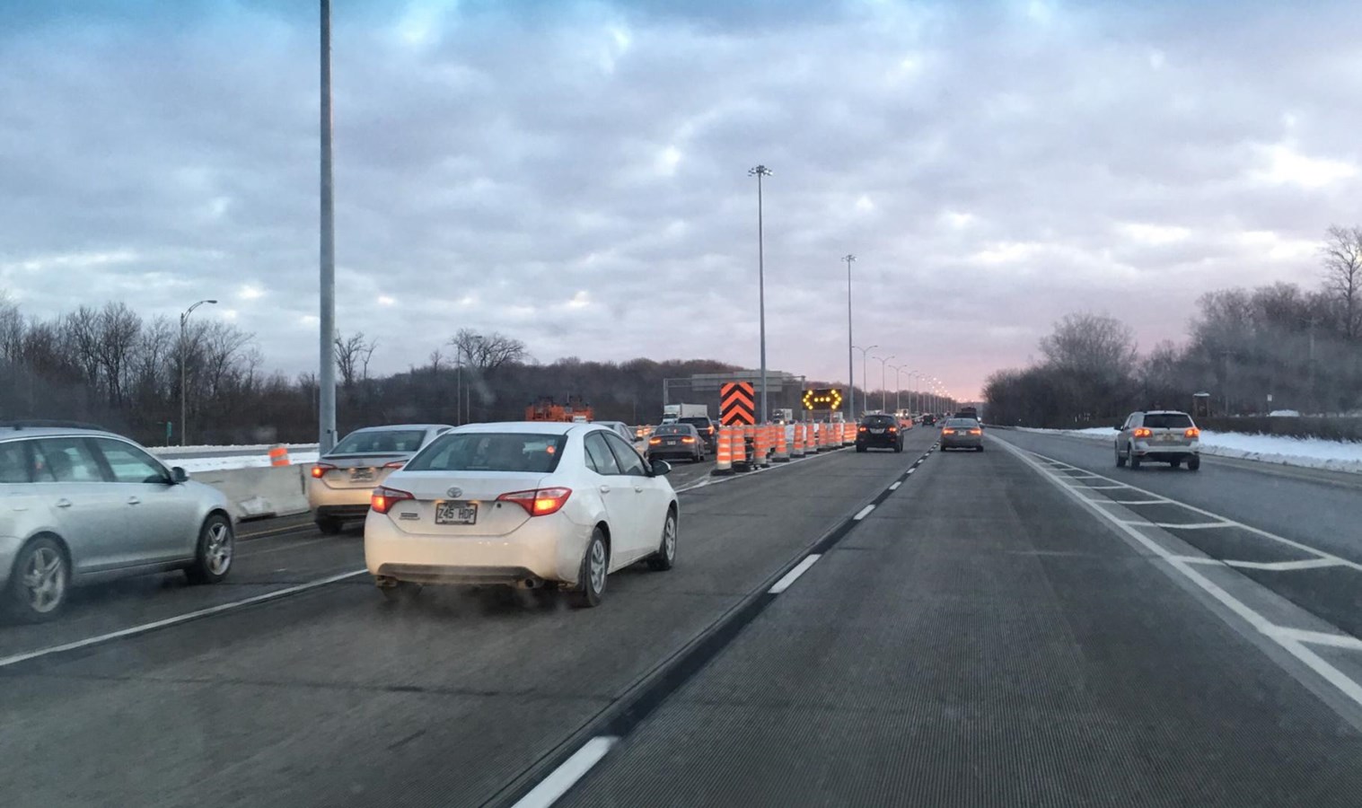 Dossier Pont de l'Ile-aux-Tourtes ce matin: une circulation ralentie, mais fluide