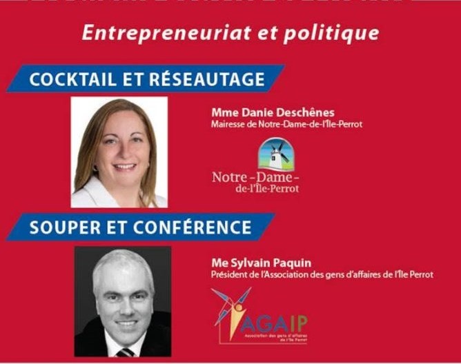 La mairesse de Notre-Dame-de-l’Île-Perrot  à un cocktail à l’AGAVS