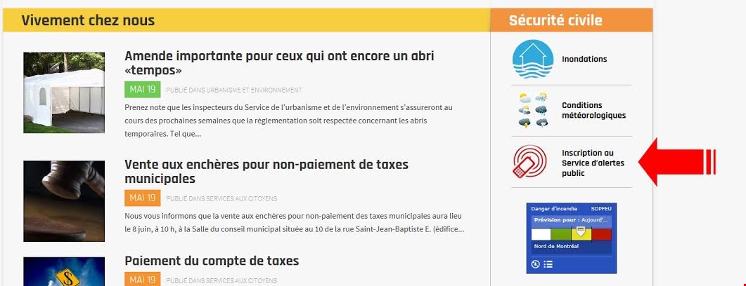 Un système d'alertes public gratuit à Rigaud