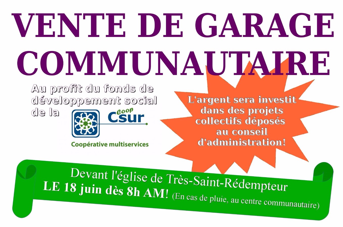 Une méga vente de garage communautaire s'organise à Très-Saint-Rédempteur