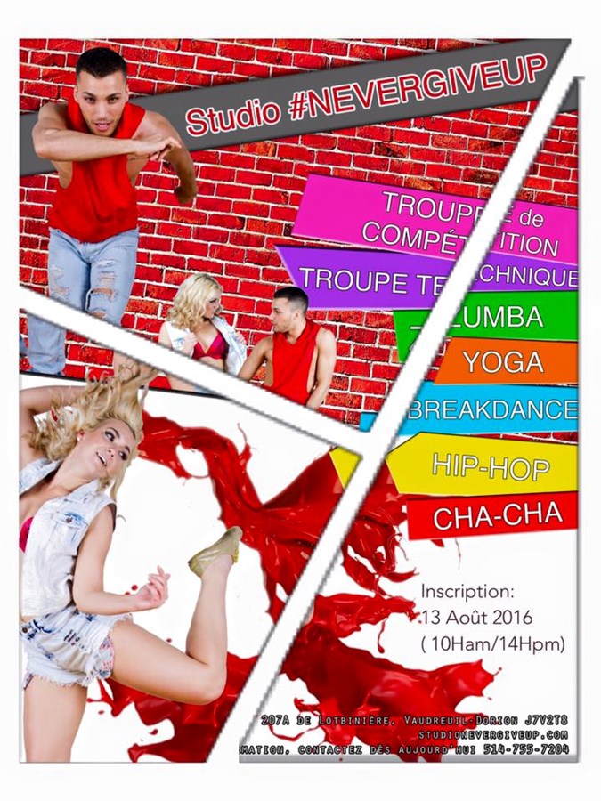 Audition pour la troupe de compétition & technique du Studio Nevergiveup
