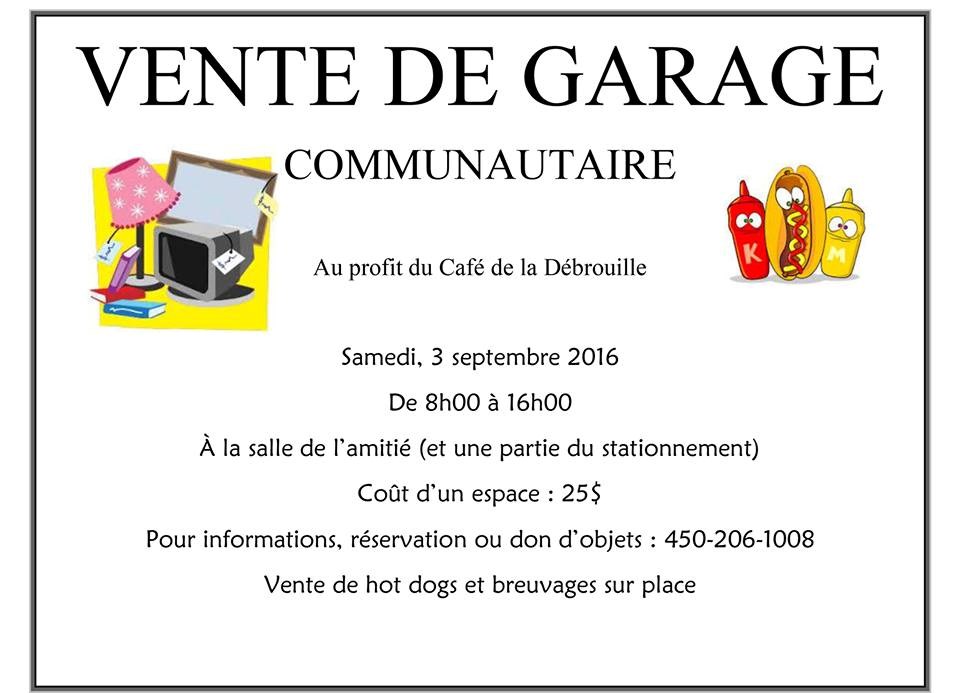 Une vente de garage à Rigaud