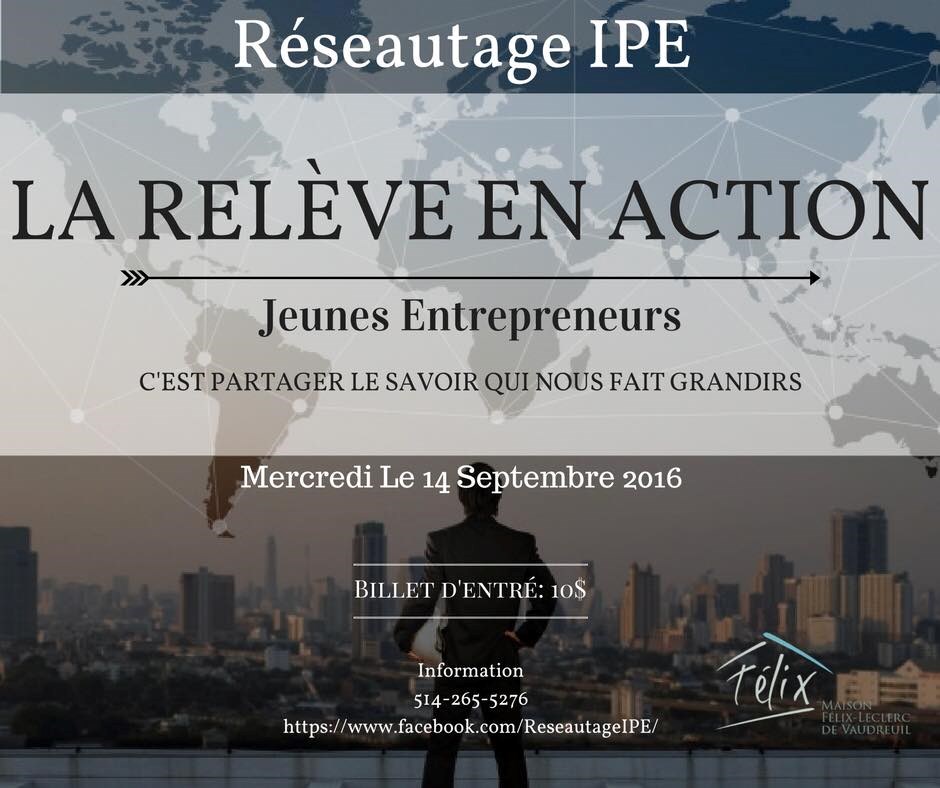 L'événement La relève en action - Jeunes entrepreneurs reporté