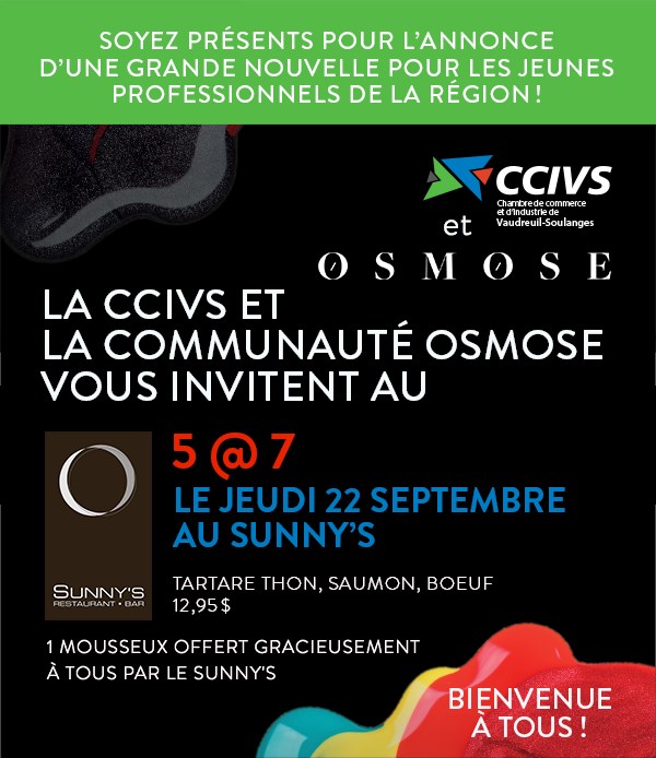 Annonce importante d'Osmose et de la CCIVS