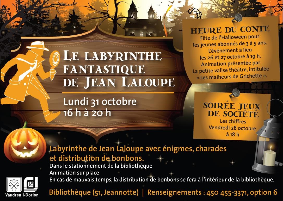 Le labyrinthe fantastique de Jean Laloupe dans le stationnement de la bibliothèque de Vaudreuil-Dorion